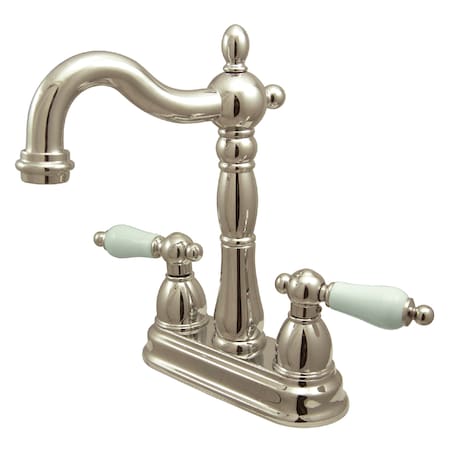 Kingston Brass Bar Faucet W/out Pop-Up Rod, Polished Nickel KB1496PL